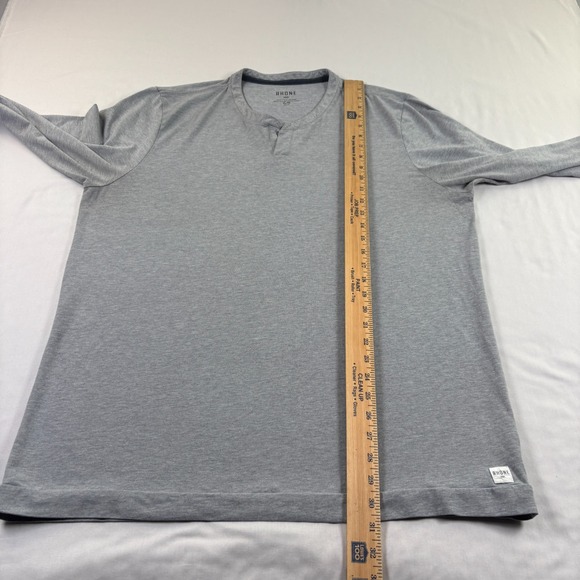 Rhone Shirt Mens XL Blue Gray Element Lounge Henley Performance Stretch - Picture 5 of 9